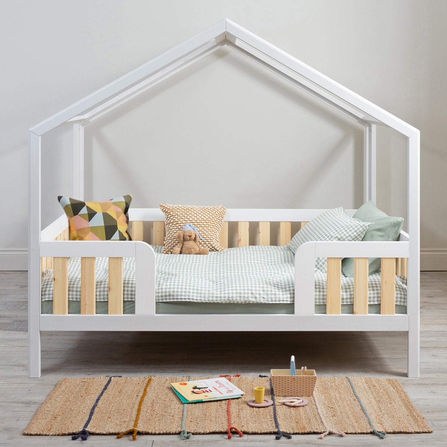 Roomix Transition Elevated House Bed White