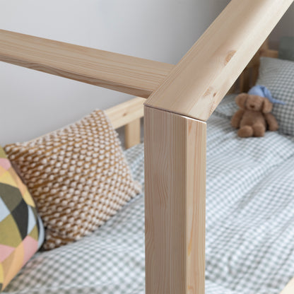 Roomix Transition Elevated House Bed Natural