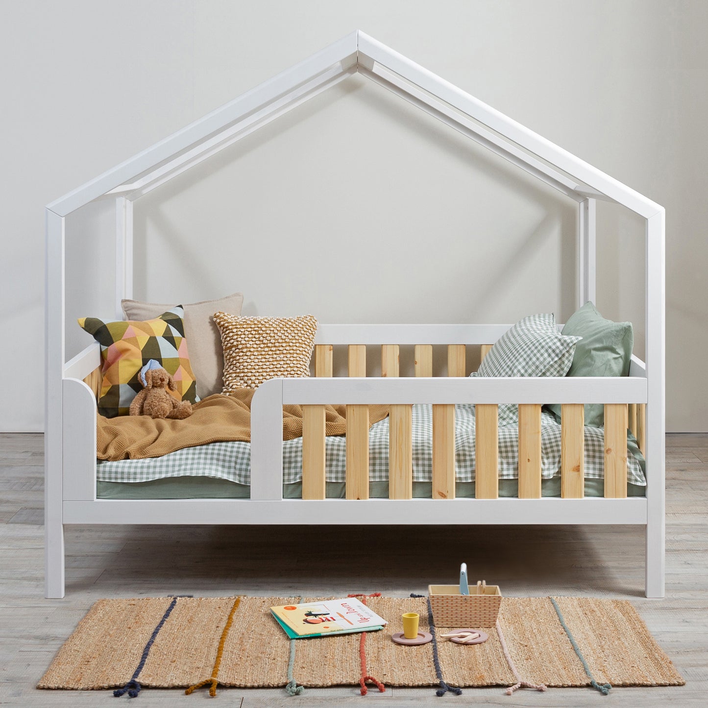 Roomix Transition Elevated House Bed White
