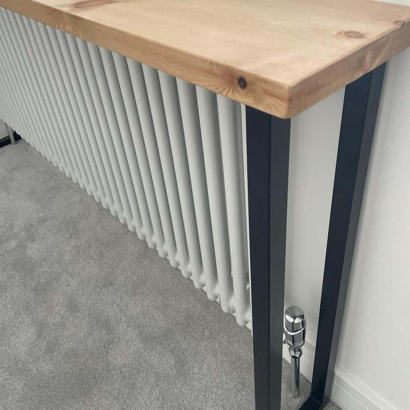 Rustic Radiator Cover with Box Legs - 160 cm by 20 cm