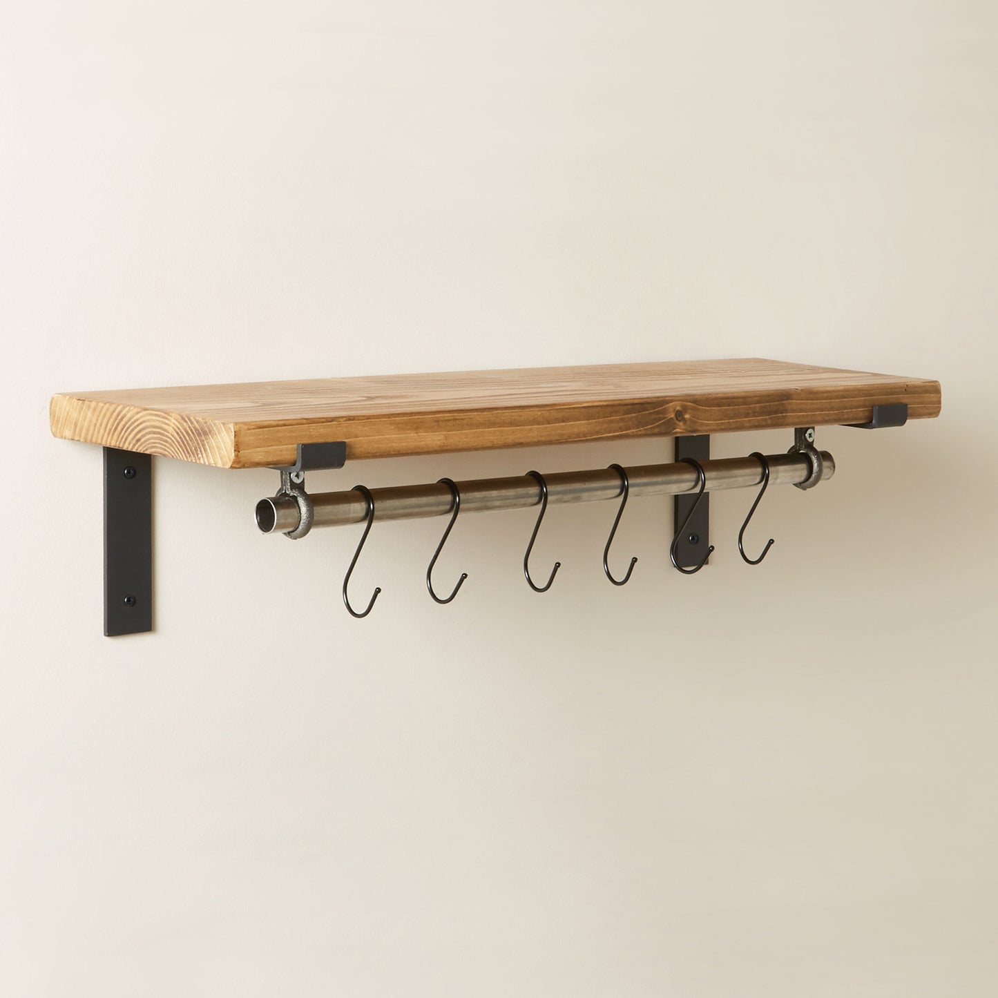 Scaffold Shelves with Kitchen Utensil Rack