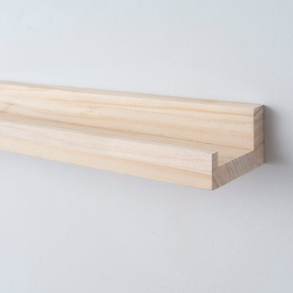 Bilderregal aus massiver Kiefer – 80 cm x 10 cm