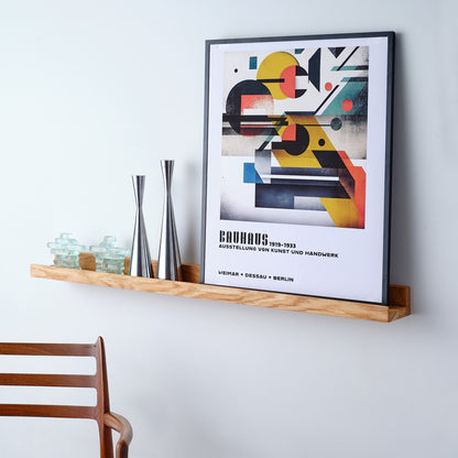 Solid Wood Picture Shelf - 60 cm by 10 cm