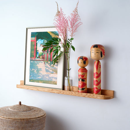 Solid Wood Picture Shelf - 100 cm by 8 cm