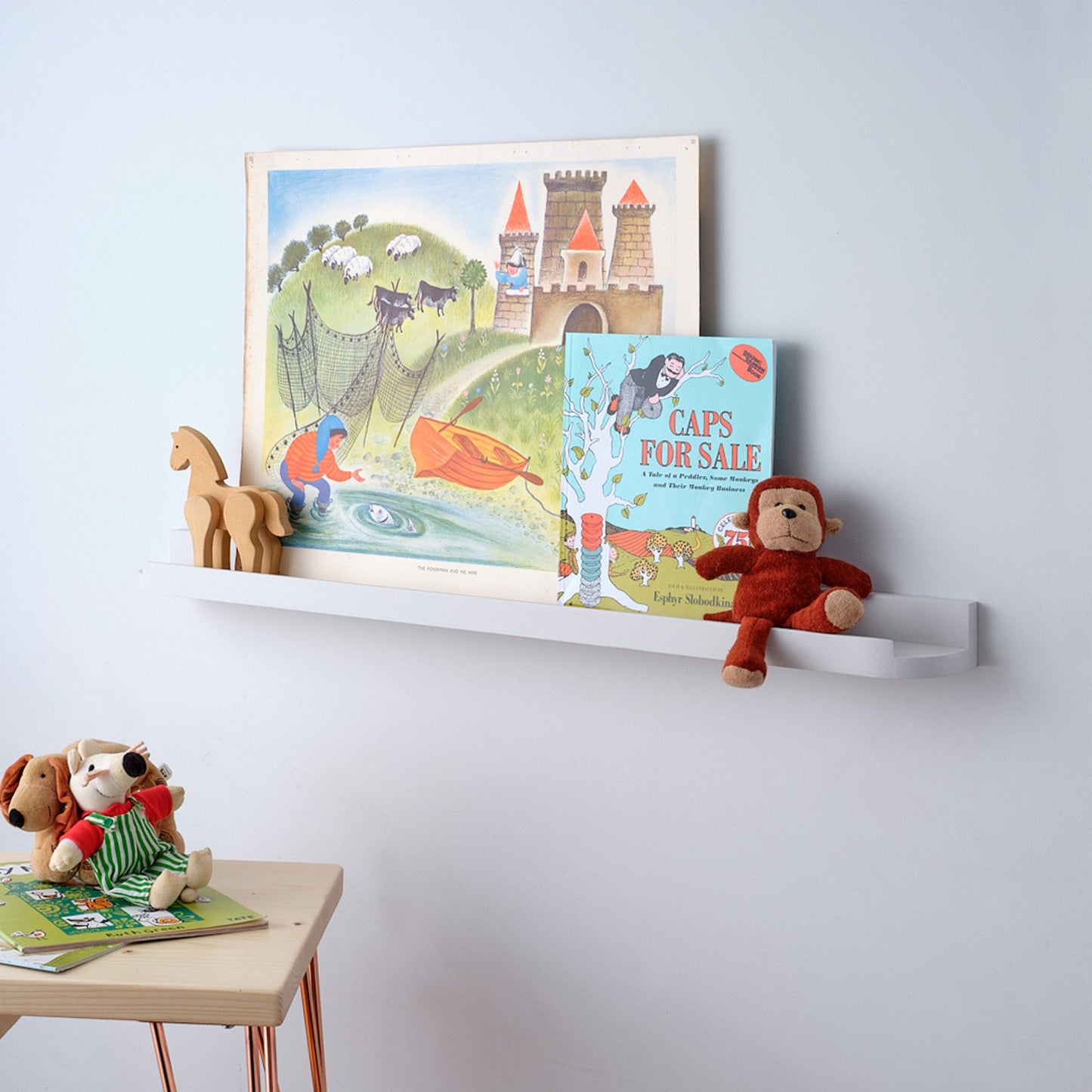 Solid Pine Picture Shelf - 80 cm by 12 cm