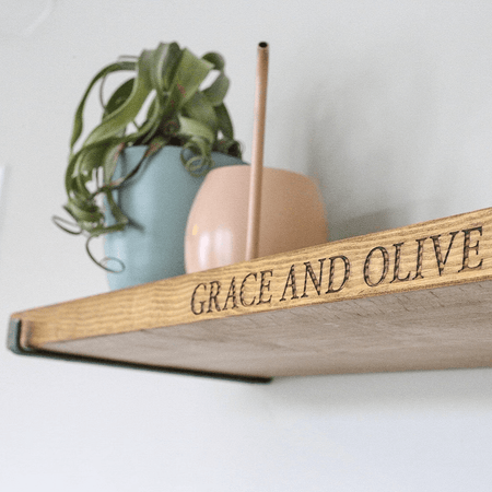 Personalised Shelves with Brackets - 30 cm by 15 cm
