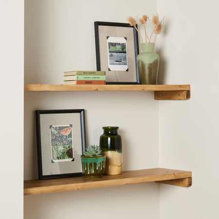 Solid Pine Alcove Shelf