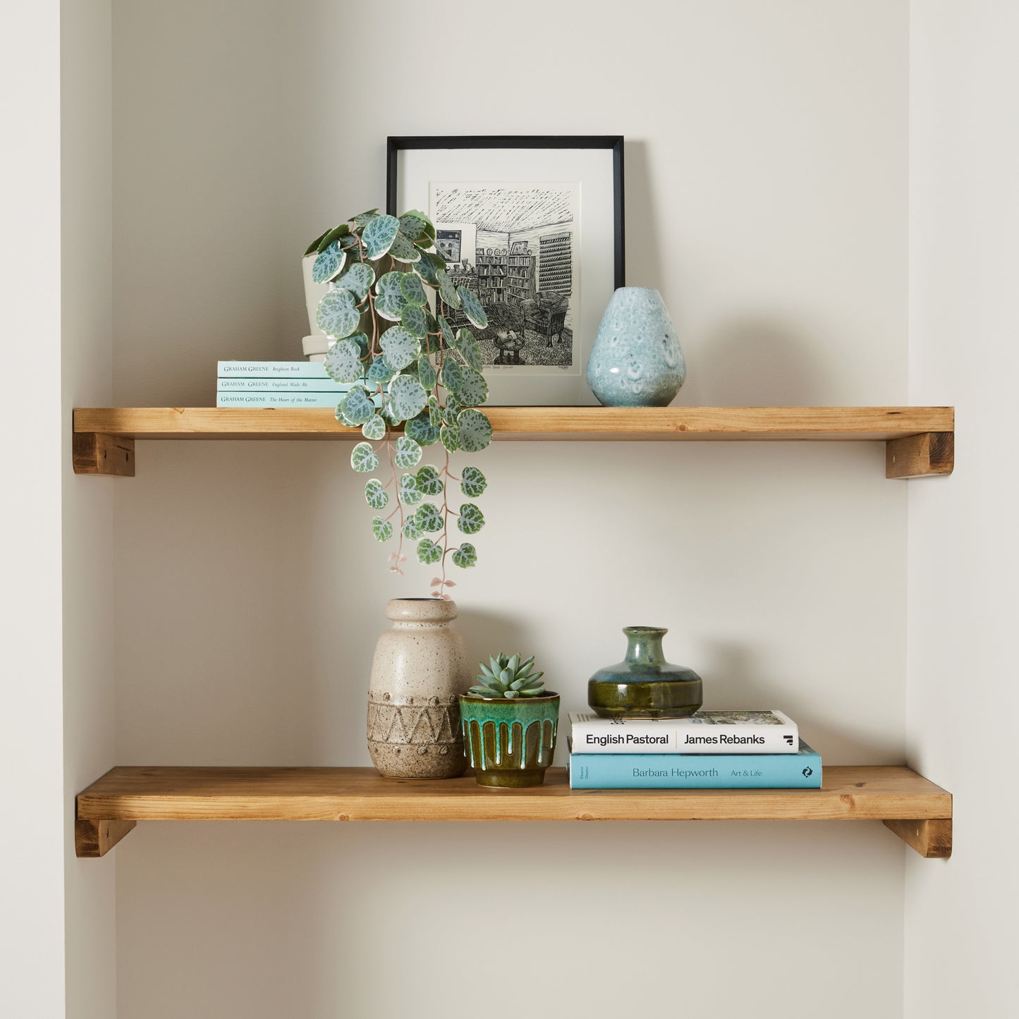 Solid Pine Alcove Shelf