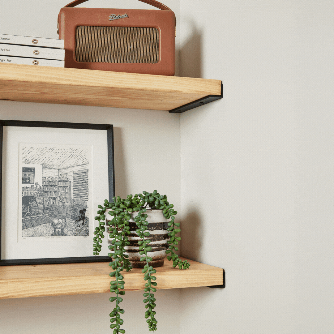 Solid Pine Scaffold Alcove Shelf