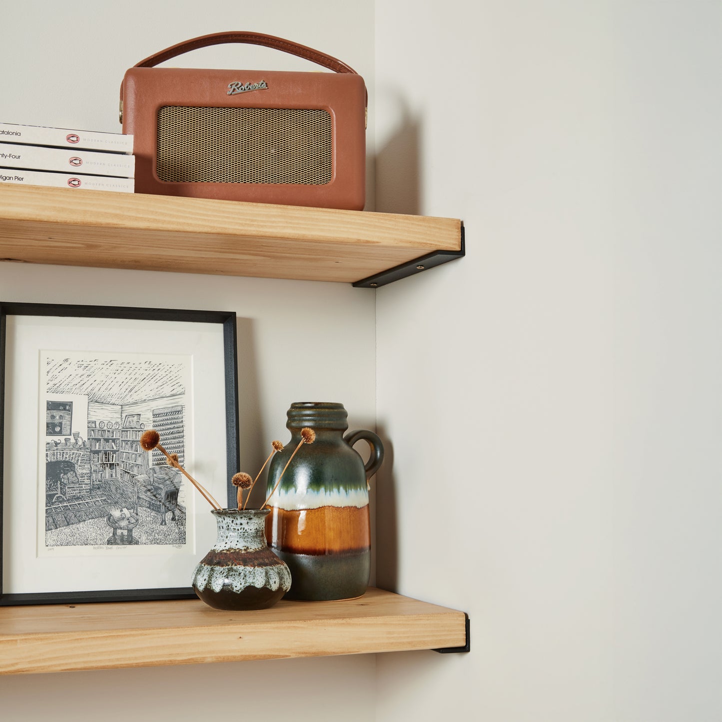 Solid Pine Scaffold Alcove Shelf