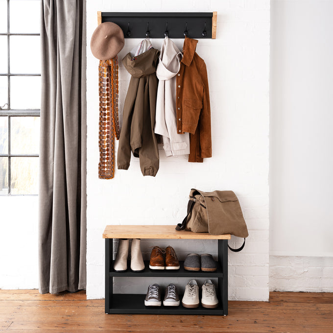 Coat Hook and Shoe Rack Storage Wide