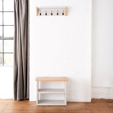 Porte-manteau et étagère à chaussures étroits - 70 cm x 22 cm x 55 cm