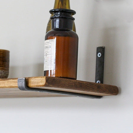 Thin Rustic Shelves with Brackets - 100 cm by 22 cm