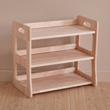 Rangement à jouets latéral en bouleau naturel