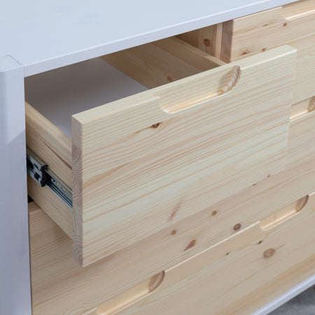 Transition Drawer Chest with add-on changing topper white