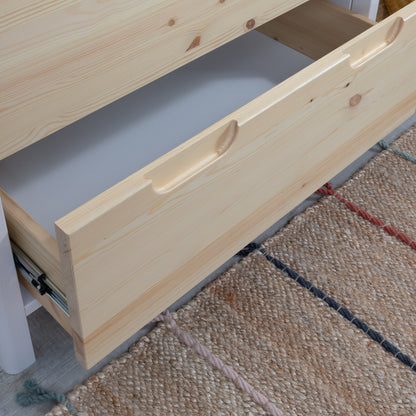 Transition Drawer Chest with add-on changing topper white