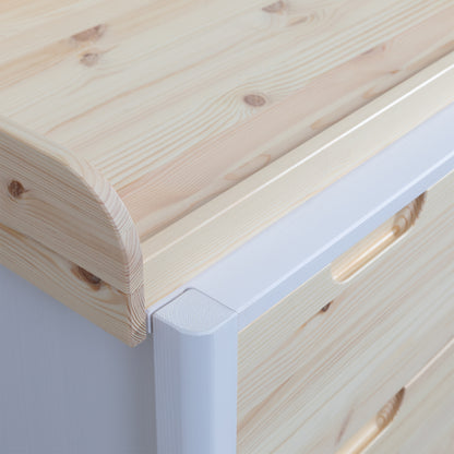 Transition Drawer Chest with add-on changing topper white