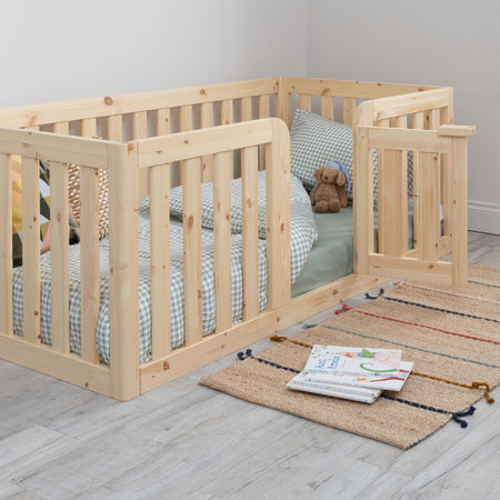 Roomix Transition High Sided Toddler Bed Natural