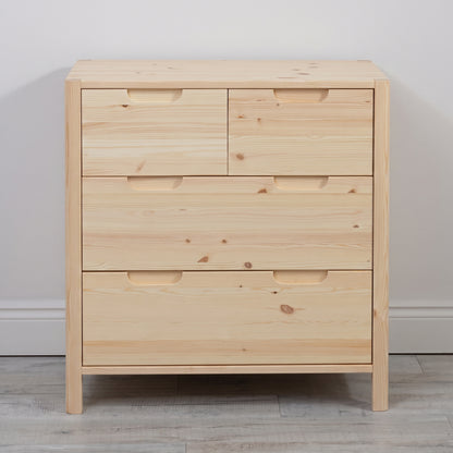 Transition Drawer Chest with add-on changing topper natural