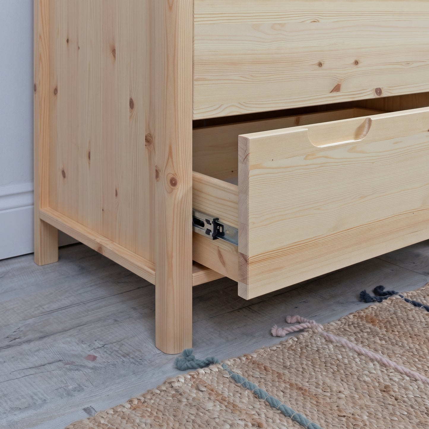 Transition Drawer Chest with add-on changing topper natural