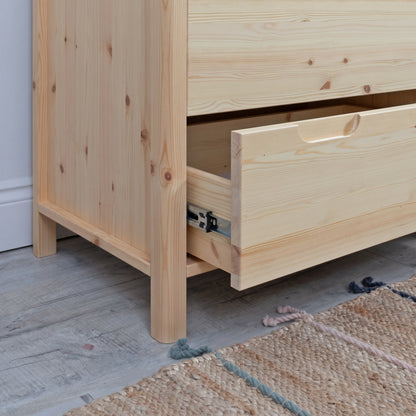 Transition Drawer Chest with add-on changing topper natural