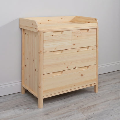 Transition Drawer Chest with add-on changing topper natural