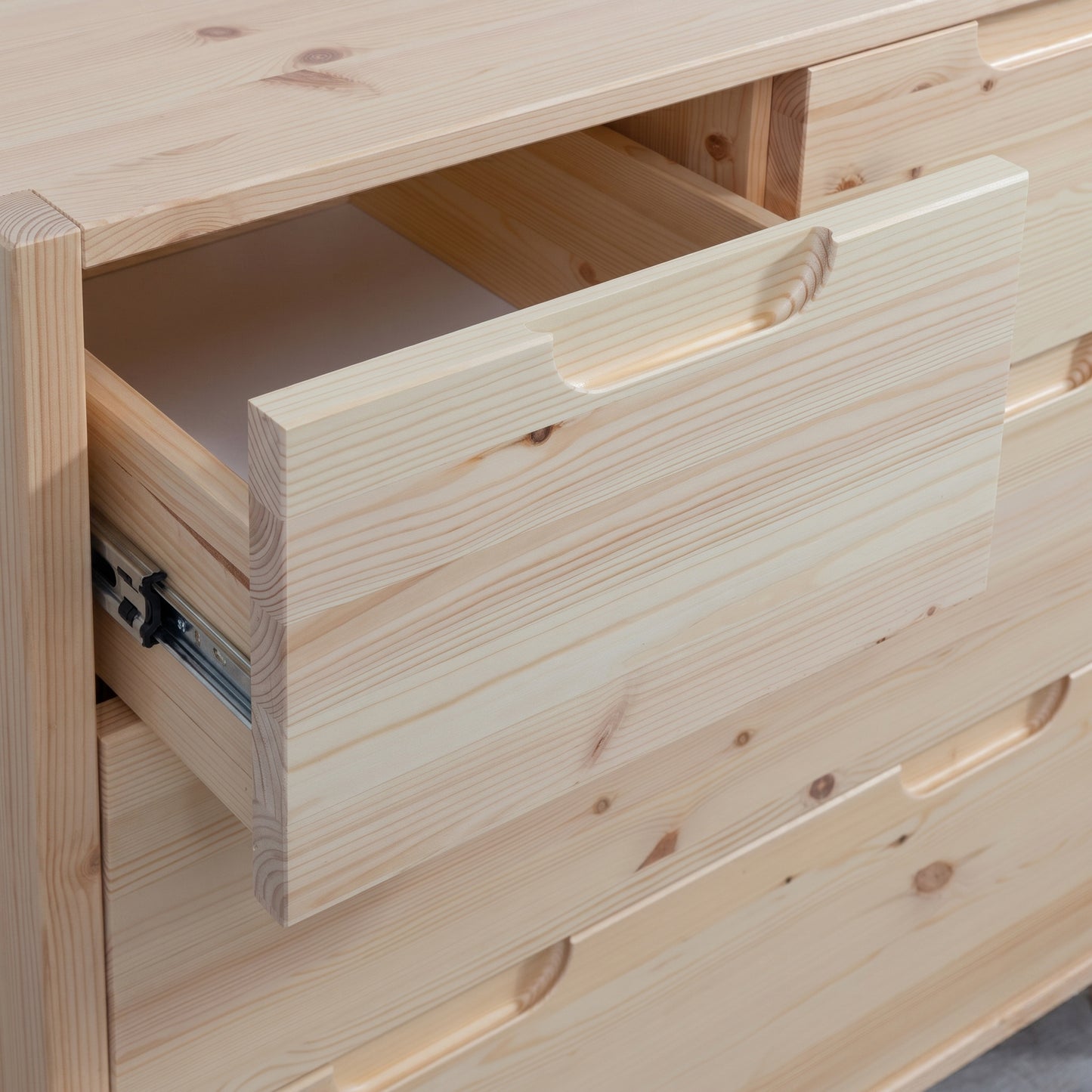 Transition Drawer Chest with add-on changing topper natural