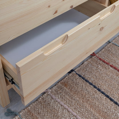 Transition Drawer Chest with add-on changing topper natural
