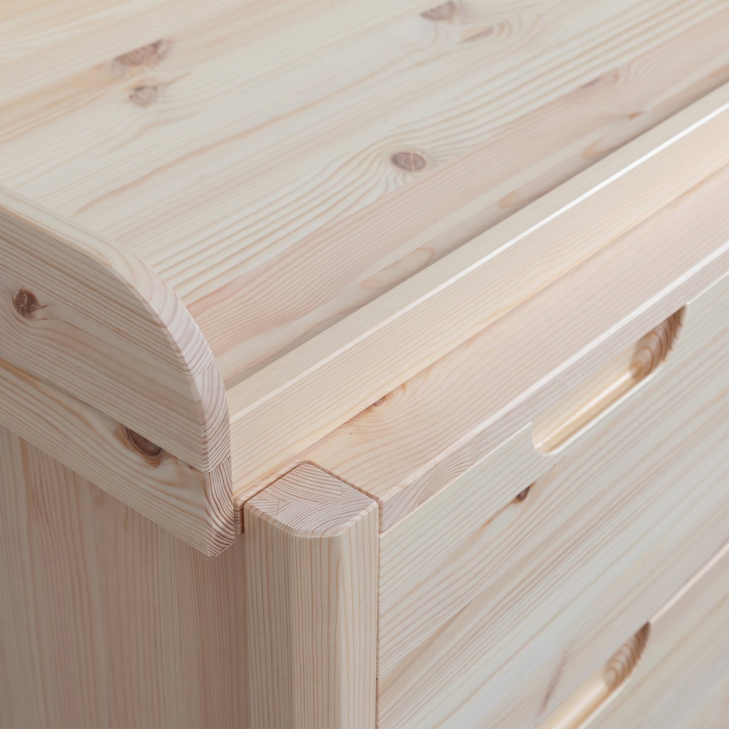 Transition Drawer Chest with add-on changing topper natural