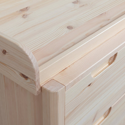 Transition Drawer Chest with add-on changing topper natural