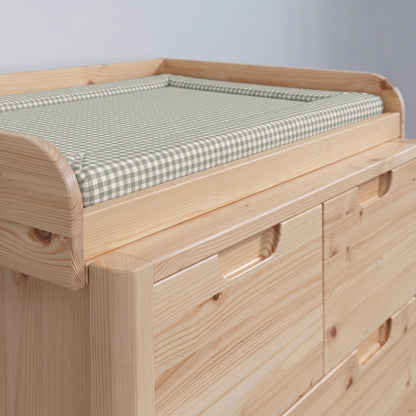 Transition Drawer Chest with add-on changing topper natural