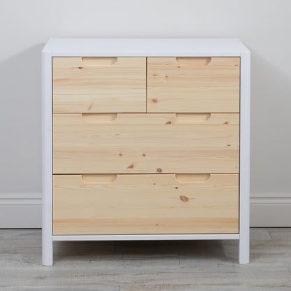 Transition Drawer Chest with add-on changing topper natural