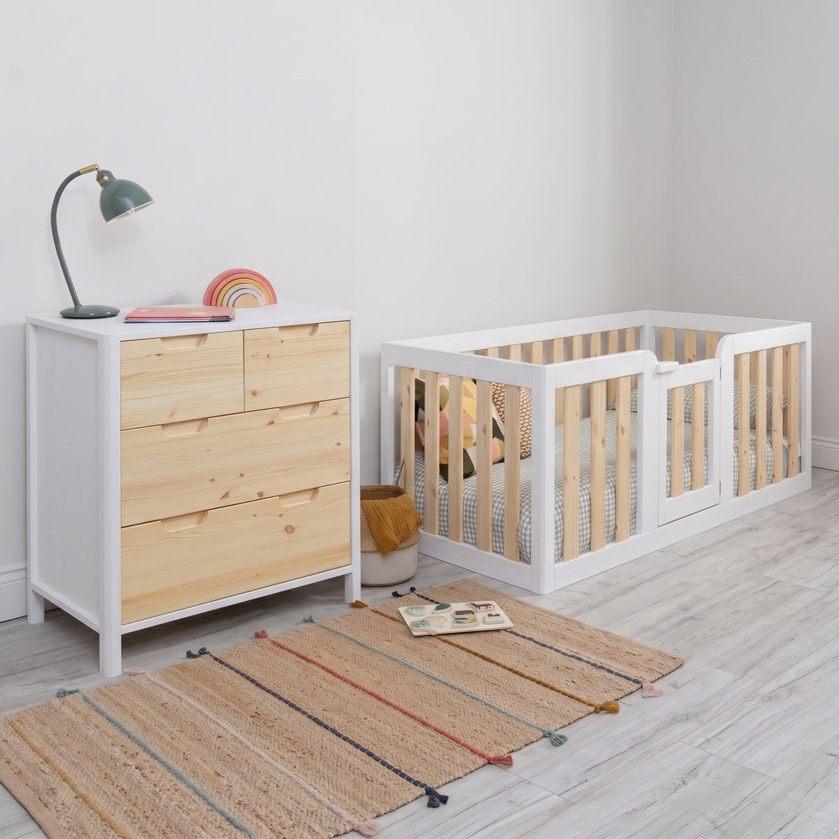 Roomix Transition High Sided Toddler Bed White
