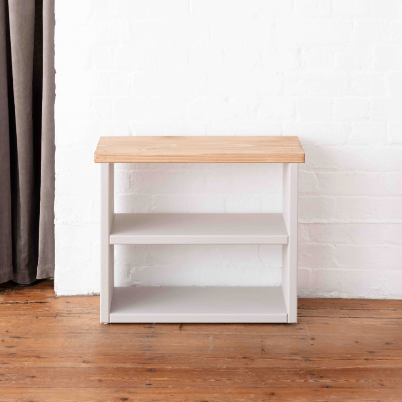 Wooden Shoe Storage Bench Narrow