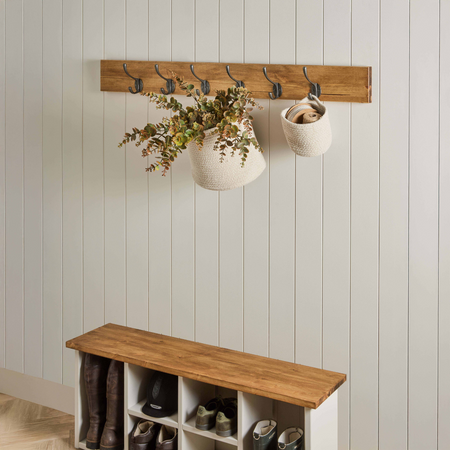 Solid Pine Hook or Peg Rail