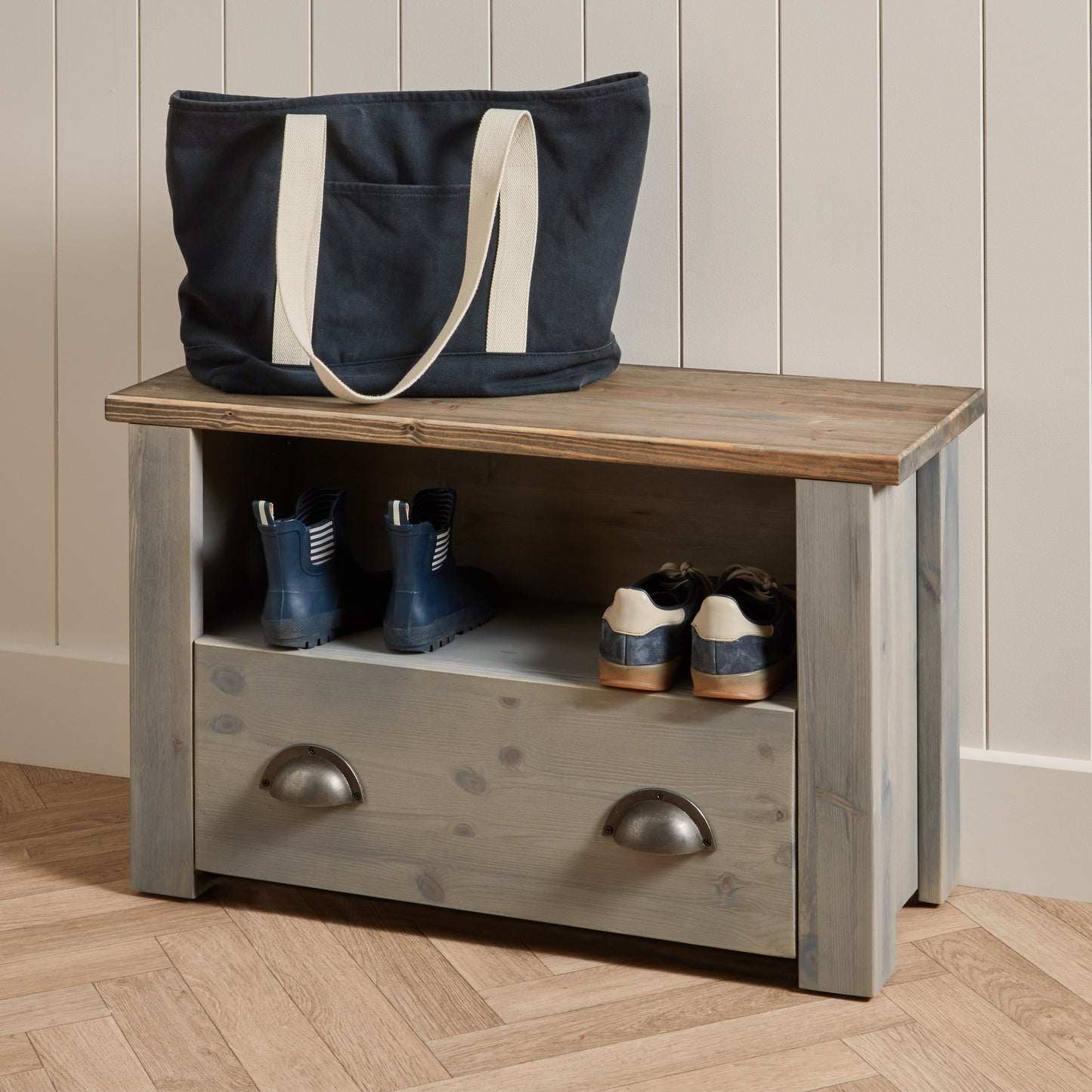 Pine Wash Shoe Storage