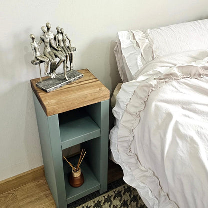 Wooden Bedside Table / Side Table - 33 cm by 22 cm by 55 cm