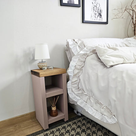 Wooden Bedside Table / Side Table - 18 cm by 22 cm by 52 cm