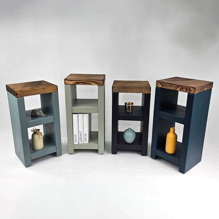 Table de chevet en bois - 15 cm x 22 cm x 65 cm