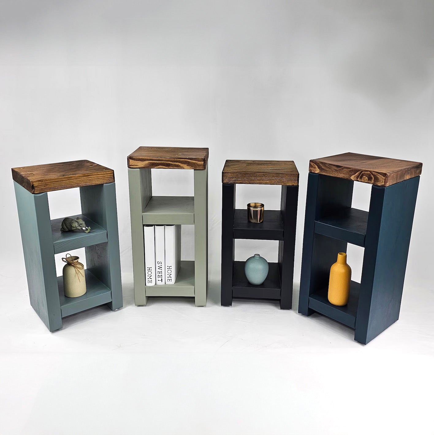 Wooden Bedside Table / Side Table - 23 cm by 22 cm by 50 cm