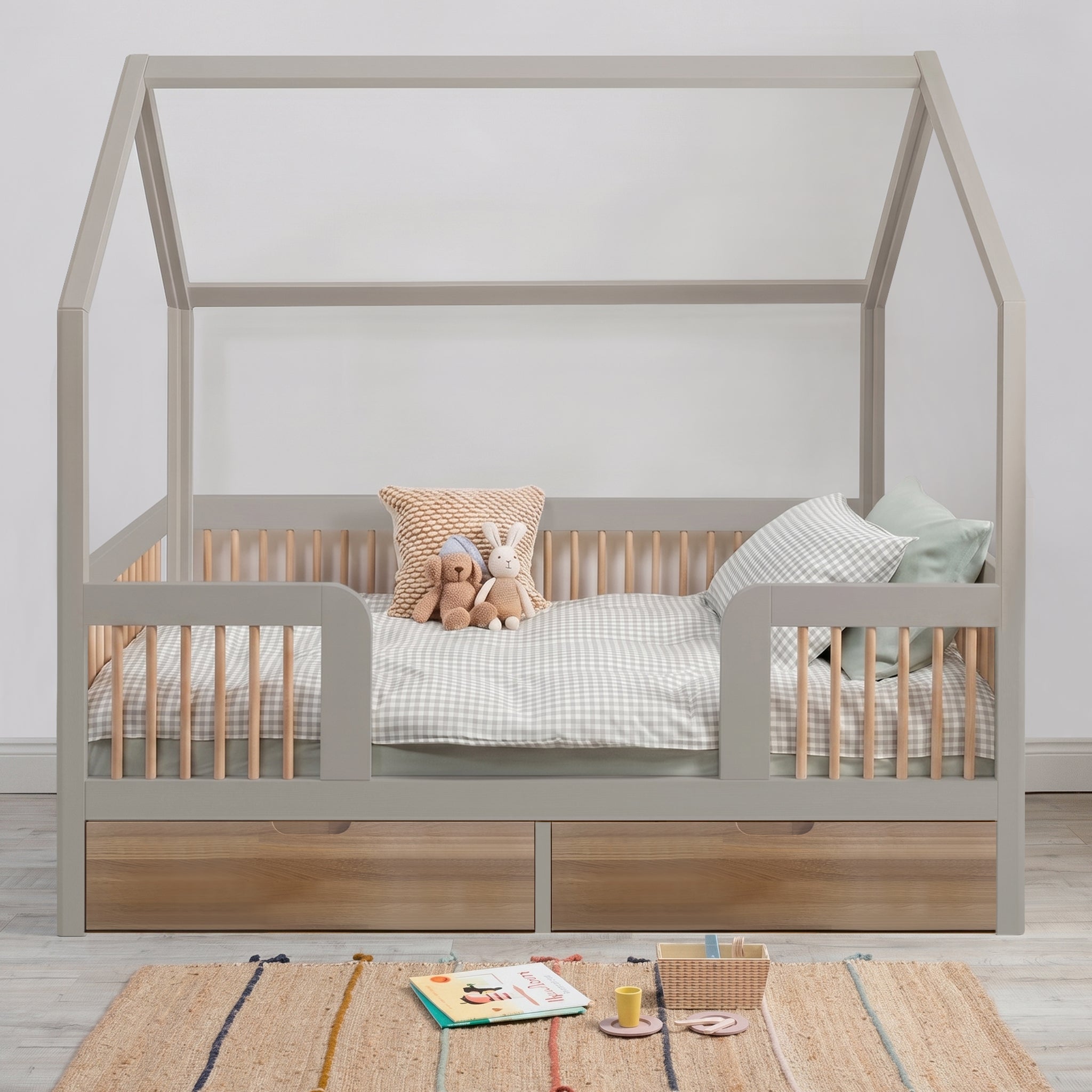 Add-On Legs and Drawers (Oak) - Roomix Beds