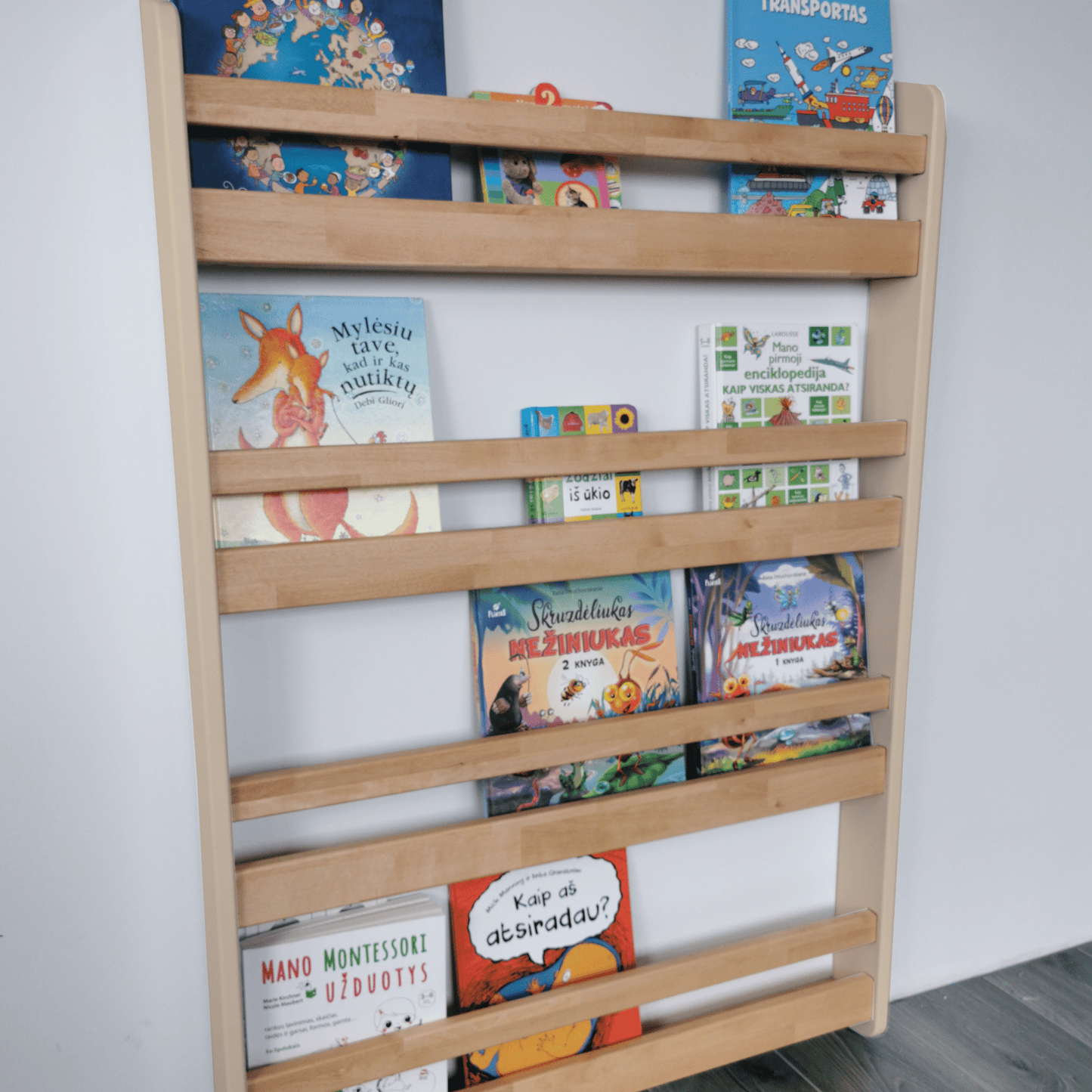 Bookshelf Wall Mounted Natural -