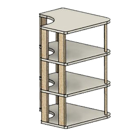 Corner Shelves: Four Shelves - Kids