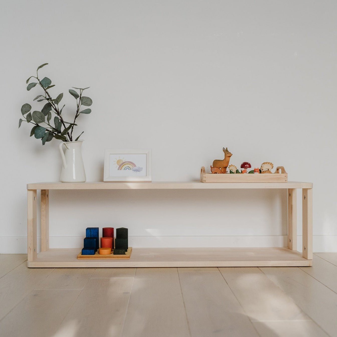 Create Your Own Montessori Storage Unit - Natural Wood Finish - Kids