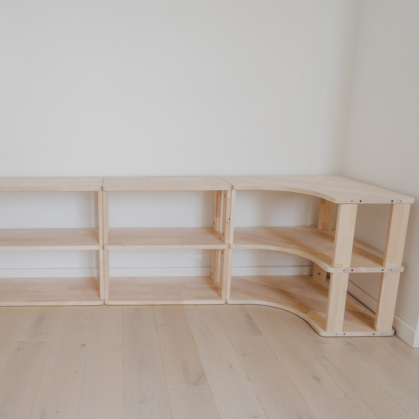 Create Your Own Montessori Storage Unit - Natural Wood Finish - Kids
