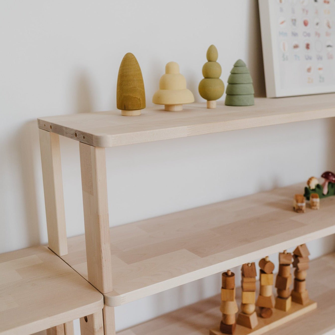 Create Your Own Montessori Storage Unit - Natural Wood Finish - Kids