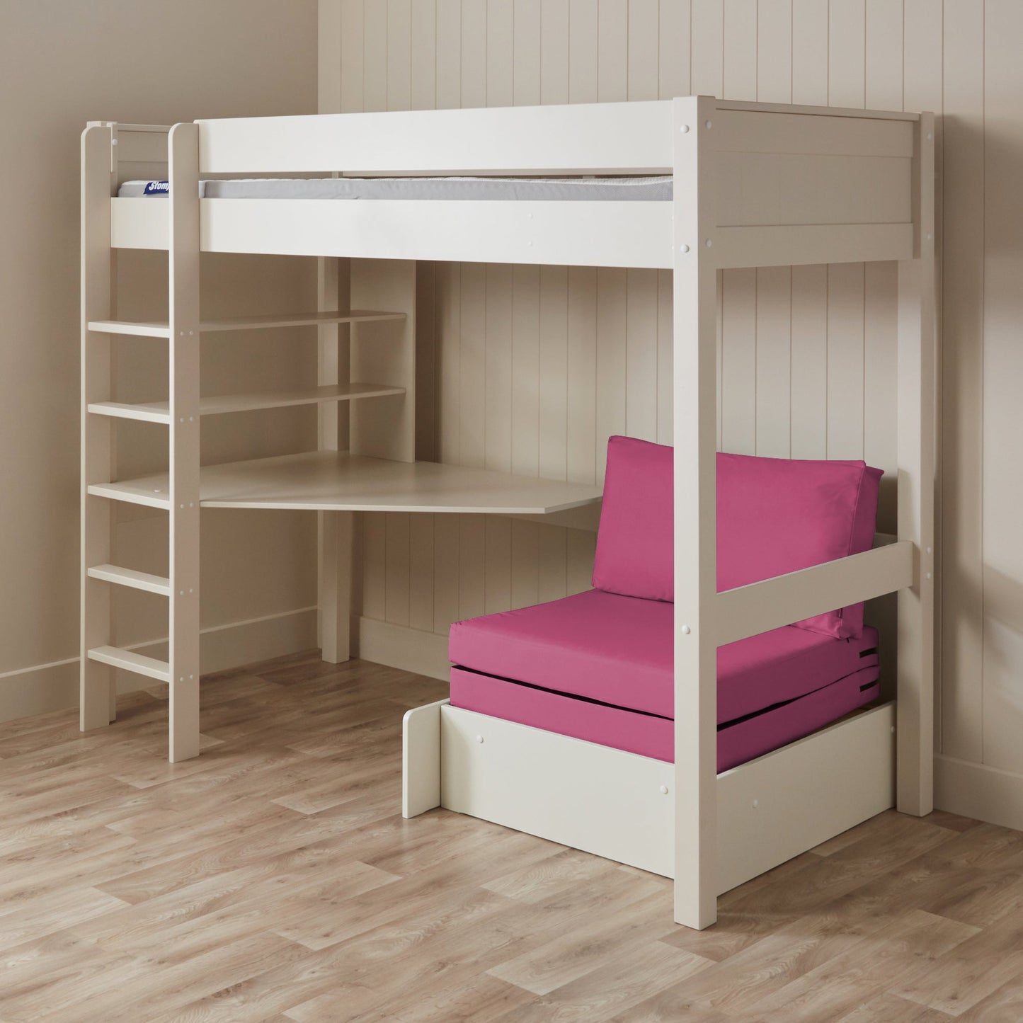 Desk and Pull Out Bed Pink - Kids