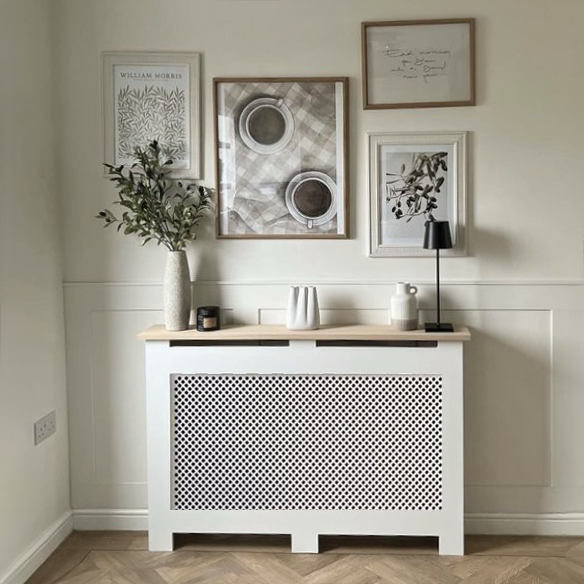 Custom Sized Radiator Cover: Diamond Front - 170 cm by 15 cm by 80 cm