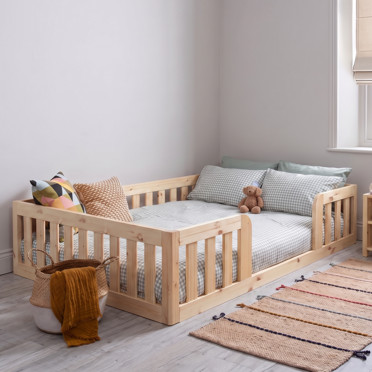 Roomix Transition Toddler Floor Bed Natural