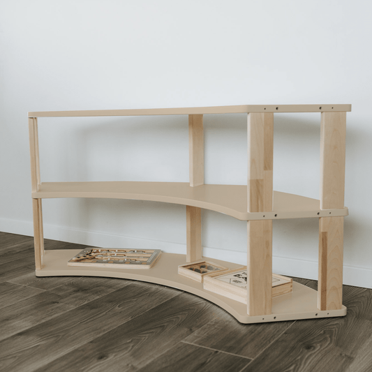 Kids Arc: Three Natural Shelves - Kids